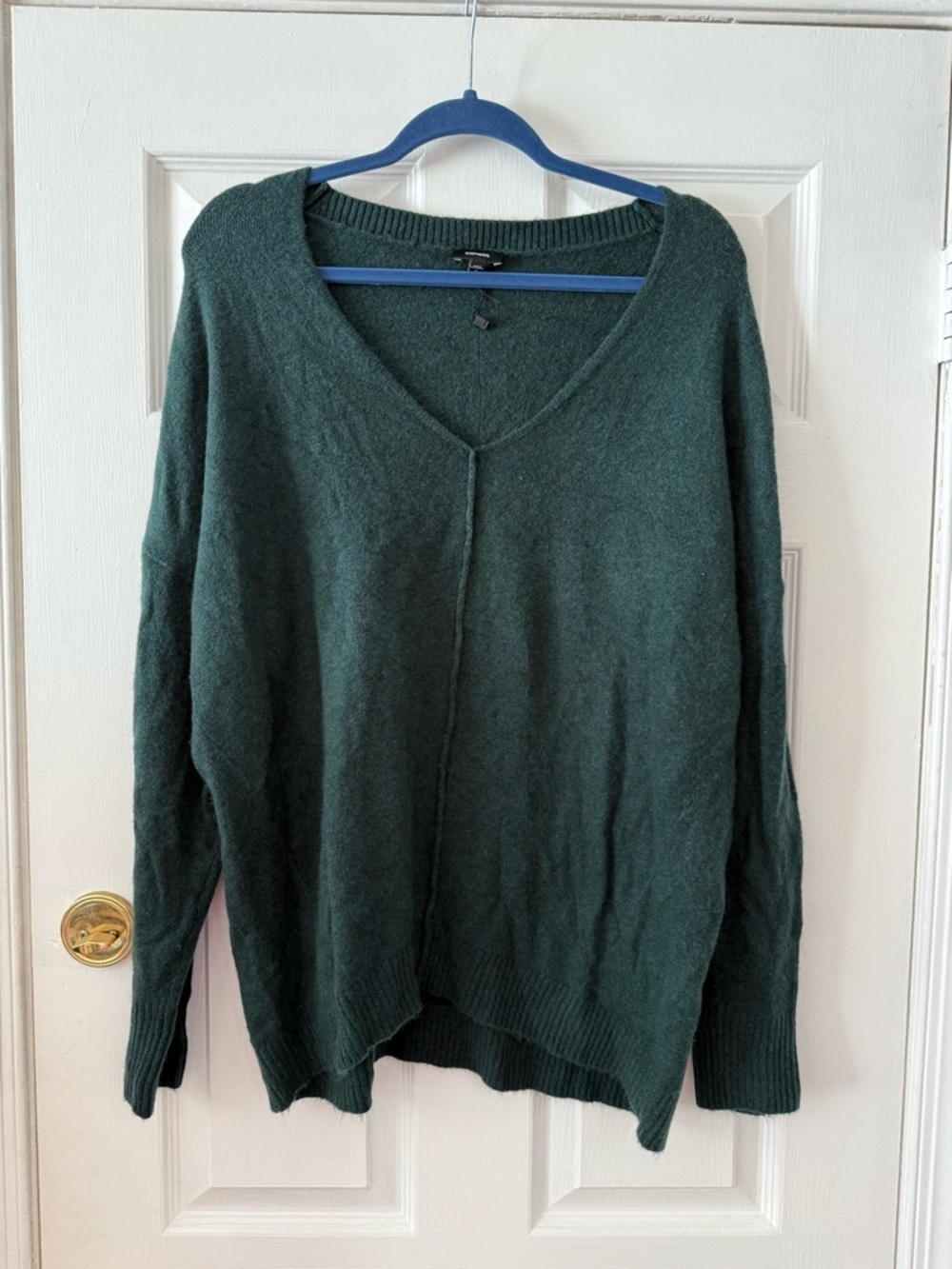 Express Forest Green V-Neck Sweater